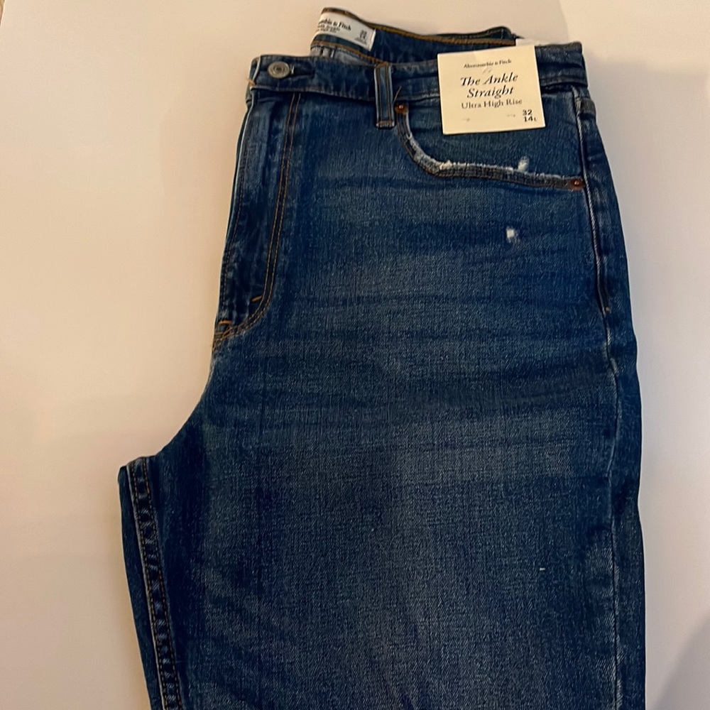 Abercrombie Ankle Straight Ultra High Rise Jean